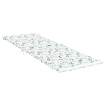 vidaXL Coussin de bain de soleil motif feuilles Tissu Oxford