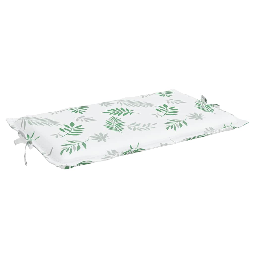 vidaXL Coussin de bain de soleil motif feuilles Tissu Oxford