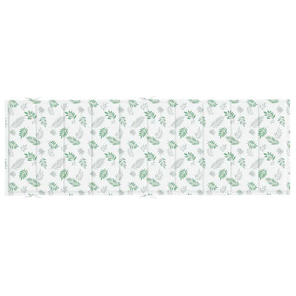 vidaXL Coussin de bain de soleil motif feuilles Tissu Oxford