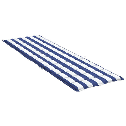 vidaXL Sonnenliegen-Auflage Blau&Weiß Gestreift Oxford-Gewebe