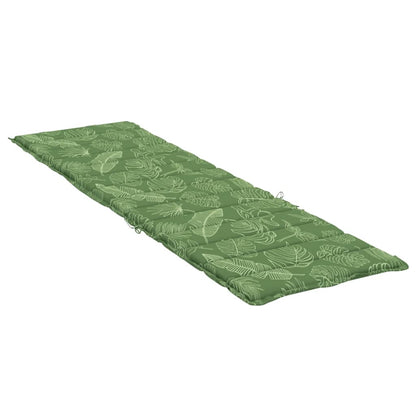 vidaXL Coussin de bain de soleil motif feuilles Tissu Oxford
