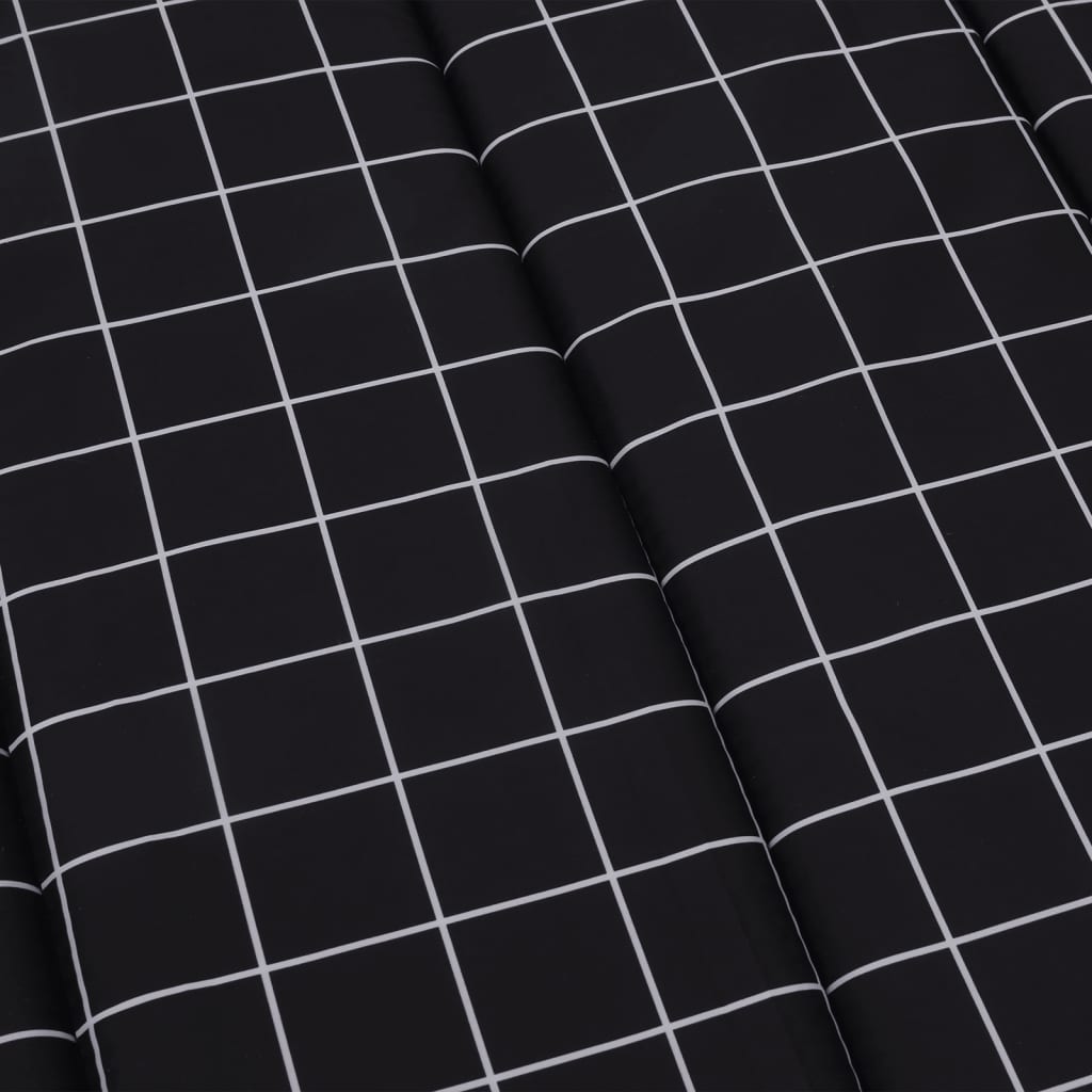 vidaXL Sonnenliegen-Auflage Schwarz Karomuster Oxford-Gewebe