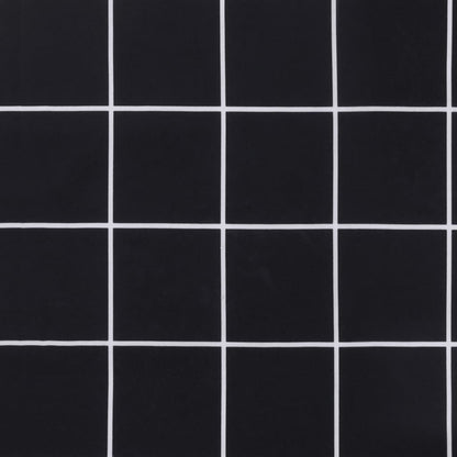 vidaXL Sonnenliegen-Auflage Schwarz Karomuster Oxford-Gewebe
