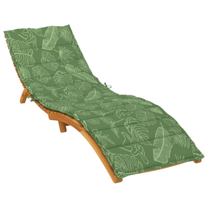 vidaXL Coussin de bain de soleil motif feuilles Tissu Oxford