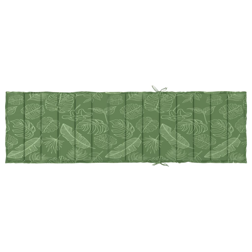 vidaXL Coussin de bain de soleil motif feuilles Tissu Oxford