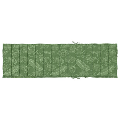 vidaXL Coussin de bain de soleil motif feuilles Tissu Oxford