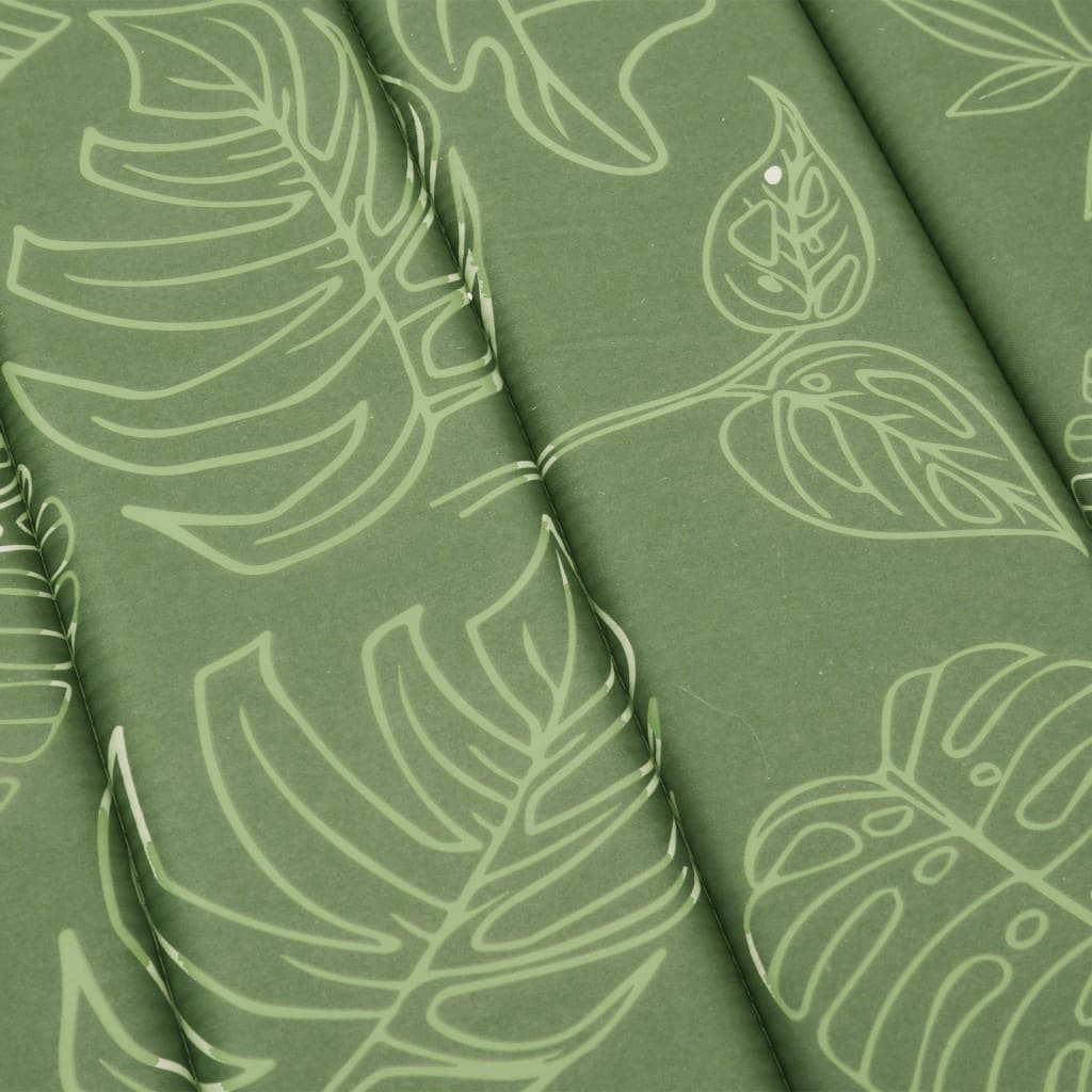 vidaXL Coussin de bain de soleil motif feuilles Tissu Oxford