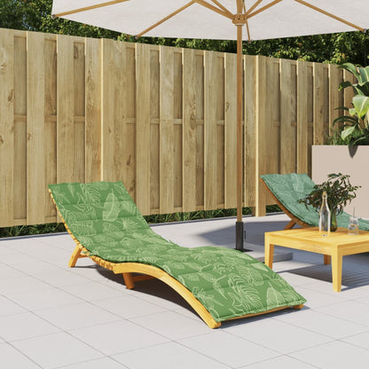 vidaXL Coussin de bain de soleil motif feuilles Tissu Oxford