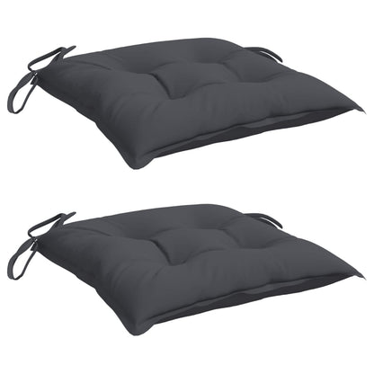 vidaXL Coussins de chaise 2 pcs Anthracite 40x40x7 cm Tissu Oxford