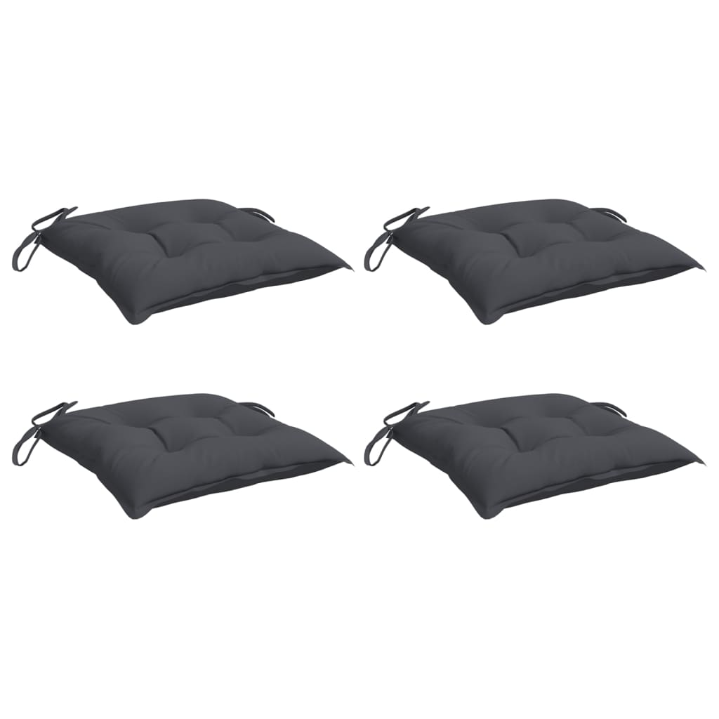 vidaXL Coussins de chaise 4 pcs Anthracite 40x40x7 cm Tissu Oxford