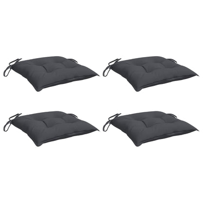 vidaXL Coussins de chaise 4 pcs Anthracite 40x40x7 cm Tissu Oxford
