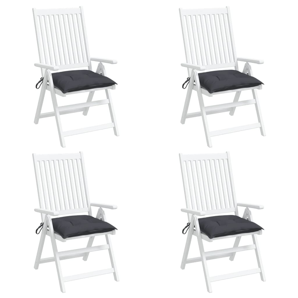 vidaXL Coussins de chaise 4 pcs Anthracite 40x40x7 cm Tissu Oxford