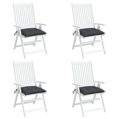 vidaXL Coussins de chaise 4 pcs Anthracite 40x40x7 cm Tissu Oxford