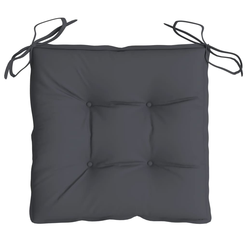 vidaXL Coussins de chaise 4 pcs Anthracite 40x40x7 cm Tissu Oxford