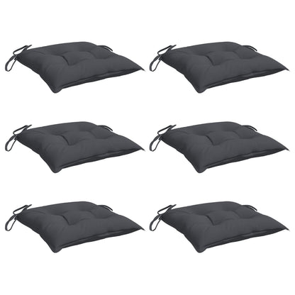 vidaXL Coussins de chaise 6 pcs Anthracite 40x40x7 cm Tissu Oxford
