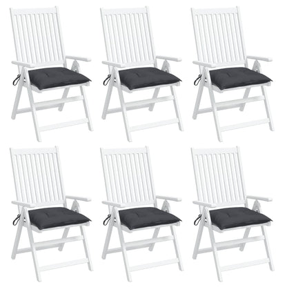 vidaXL Coussins de chaise 6 pcs Anthracite 40x40x7 cm Tissu Oxford