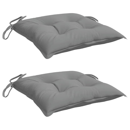 vidaXL Coussins de chaise 2 pcs Gris 40x40x7 cm Tissu Oxford