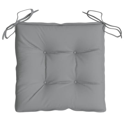 vidaXL Coussins de chaise 2 pcs Gris 40x40x7 cm Tissu Oxford