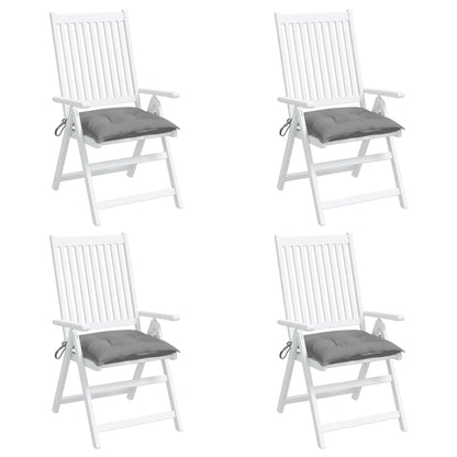 vidaXL Coussins de chaise 4 pcs Gris 40x40x7 cm Tissu Oxford