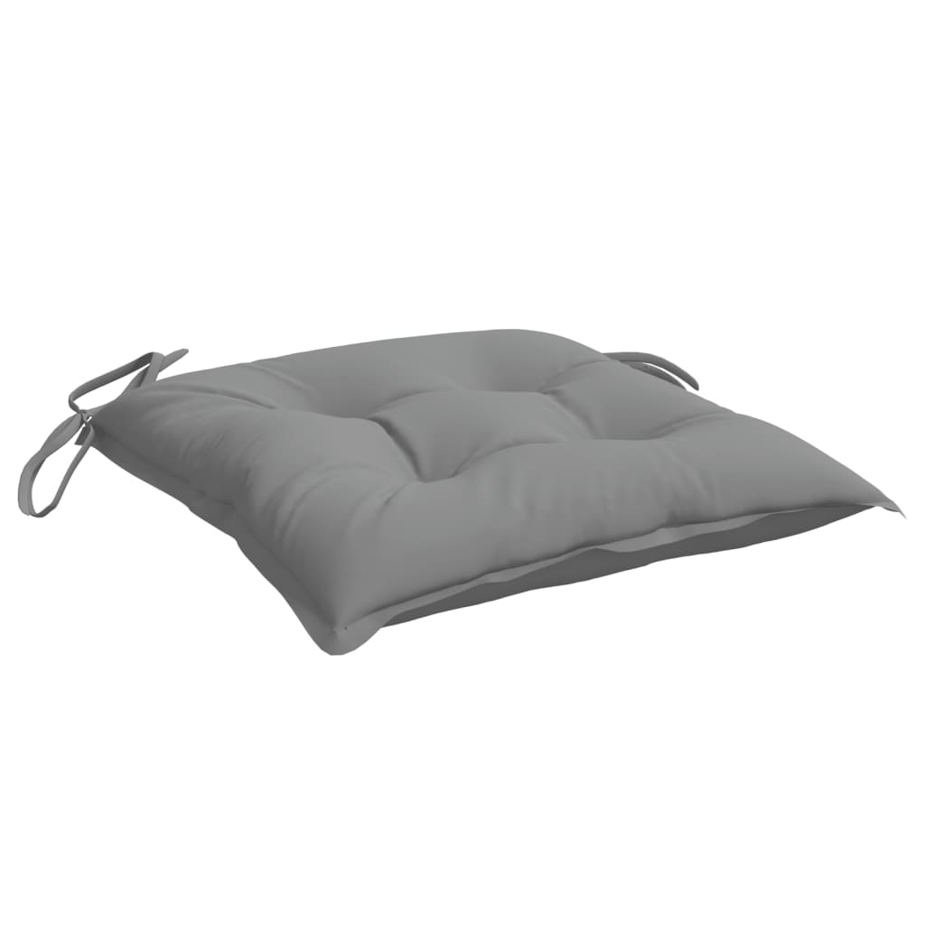 vidaXL Coussins de chaise 4 pcs Gris 40x40x7 cm Tissu Oxford