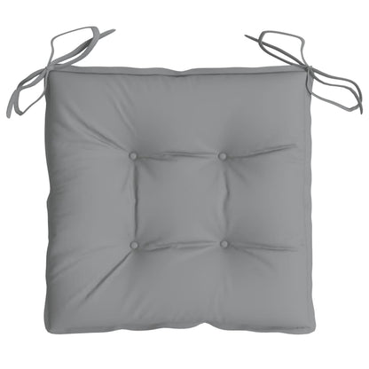 vidaXL Coussins de chaise 4 pcs Gris 40x40x7 cm Tissu Oxford