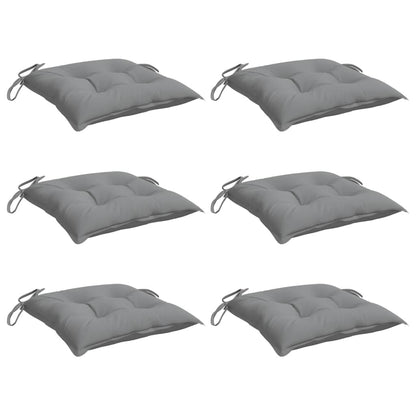 vidaXL Coussins de chaise 6 pcs Gris 40x40x7 cm Tissu Oxford