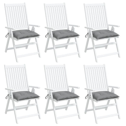 vidaXL Coussins de chaise 6 pcs Gris 40x40x7 cm Tissu Oxford