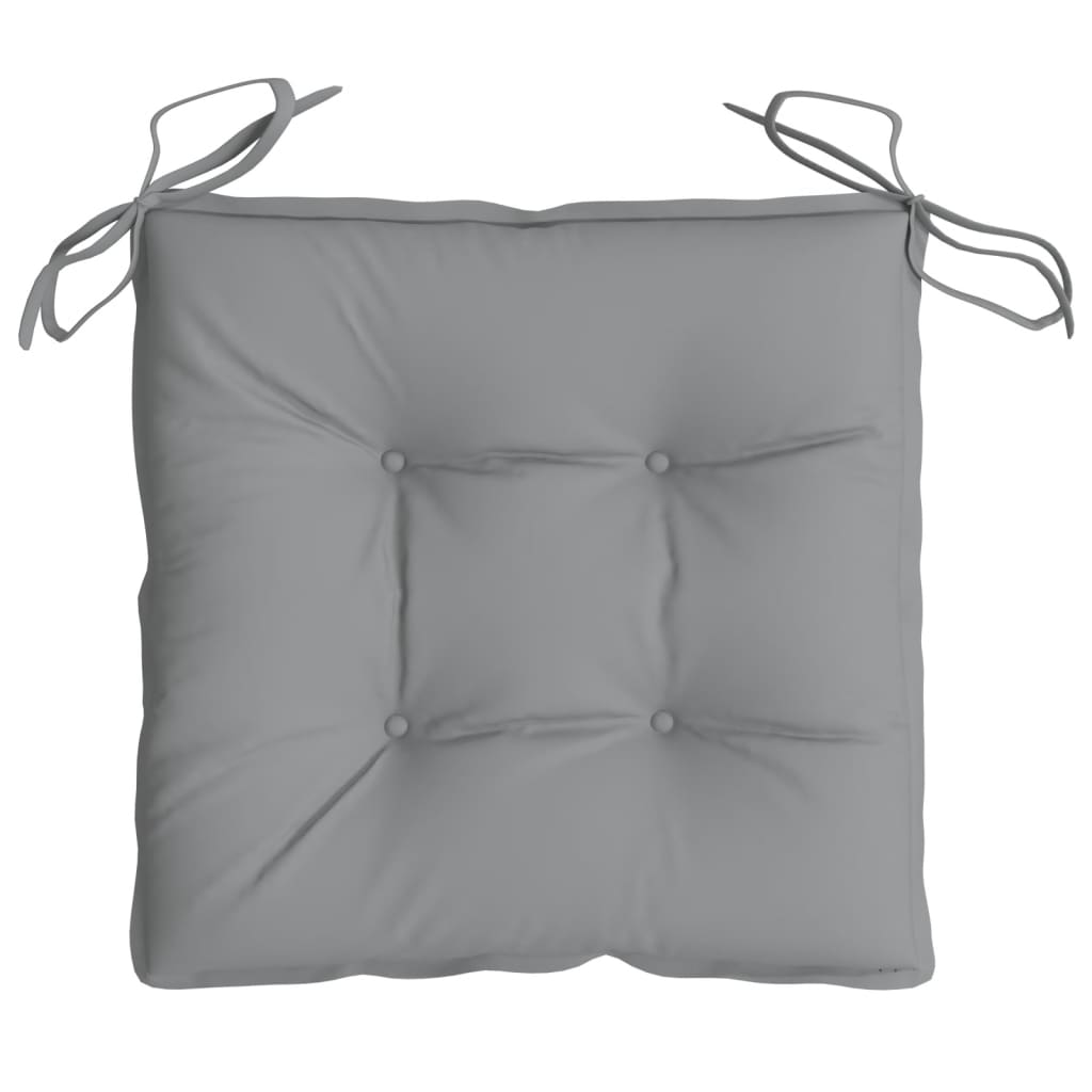 vidaXL Coussins de chaise 6 pcs Gris 40x40x7 cm Tissu Oxford