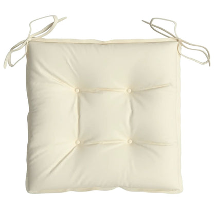 vidaXL Coussins de chaise 2 pcs Crème 40x40x7 cm Tissu Oxford