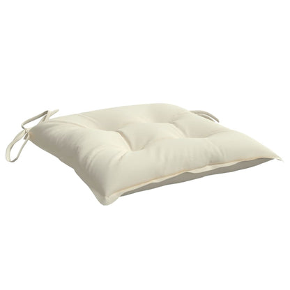 vidaXL Stuhlkissen 6 Stk. Cremeweiß 40x40x7 cm Oxford-Gewebe