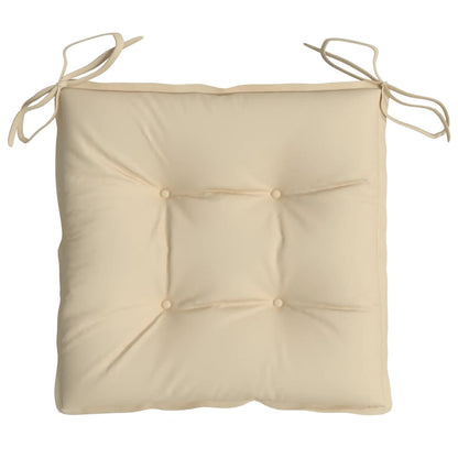 vidaXL Coussins de chaise 2 pcs Beige 40x40x7 cm Tissu Oxford