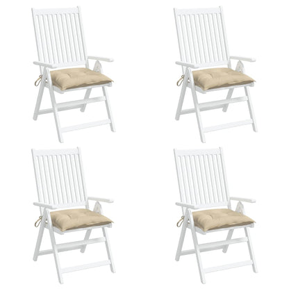 vidaXL Stuhlkissen 4 Stk. Beige 40x40x7 cm Oxford-Gewebe
