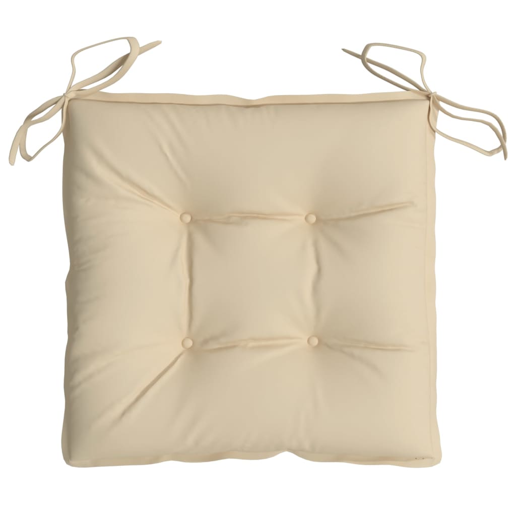 vidaXL Stuhlkissen 6 Stk. Beige 40x40x7 cm Oxford-Gewebe