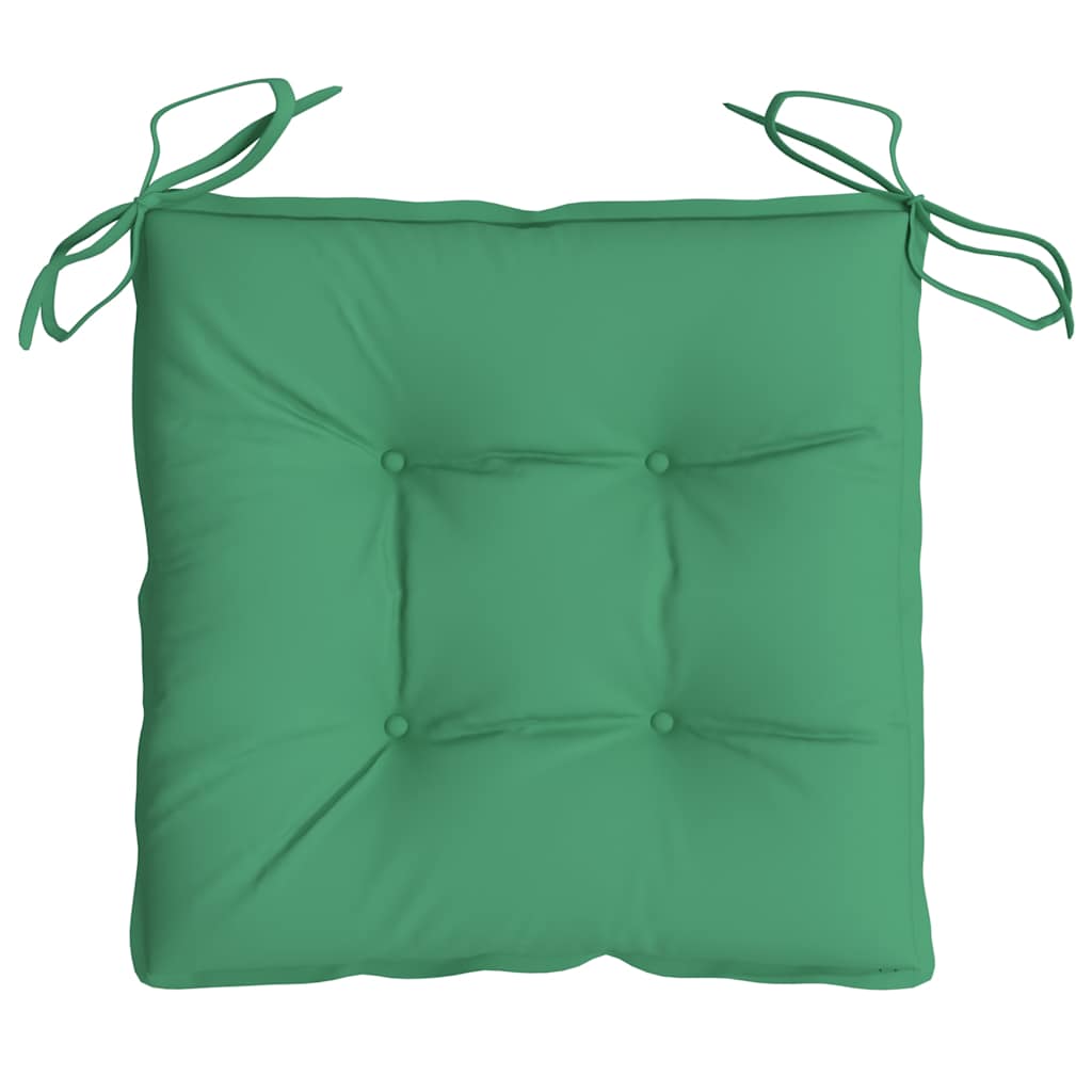 vidaXL Coussins de chaise 2 pcs Vert 40x40x7 cm Tissu Oxford
