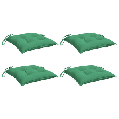vidaXL Coussins de chaise 4 pcs Vert 40x40x7 cm Tissu Oxford