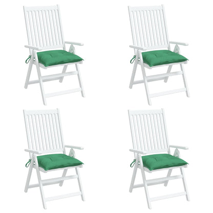 vidaXL Coussins de chaise 4 pcs Vert 40x40x7 cm Tissu Oxford