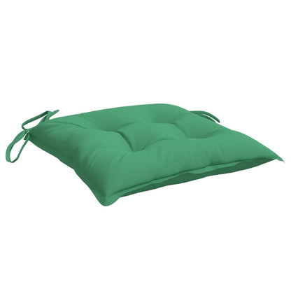 vidaXL Coussins de chaise 4 pcs Vert 40x40x7 cm Tissu Oxford
