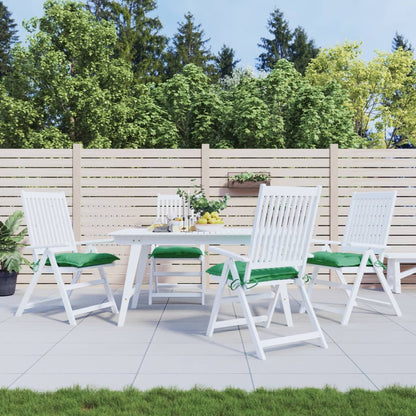 vidaXL Coussins de chaise 4 pcs Vert 40x40x7 cm Tissu Oxford