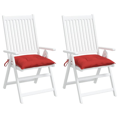 vidaXL Stuhlkissen 2 Stk. Rot 40x40x7 cm Oxford-Gewebe