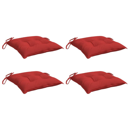 vidaXL Stuhlkissen 4 Stk. Rot 40x40x7 cm Oxford-Gewebe