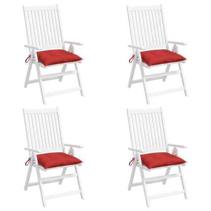 vidaXL Stuhlkissen 4 Stk. Rot 40x40x7 cm Oxford-Gewebe