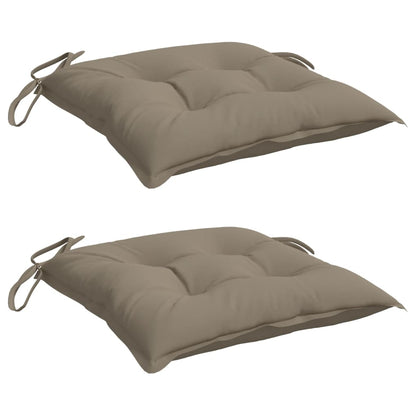vidaXL Coussins de chaise 2 pcs Taupe 40x40x7 cm Tissu Oxford