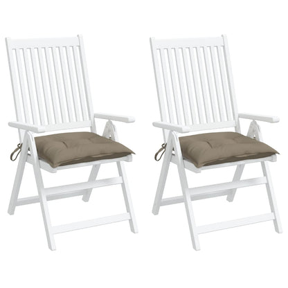 vidaXL Coussins de chaise 2 pcs Taupe 40x40x7 cm Tissu Oxford