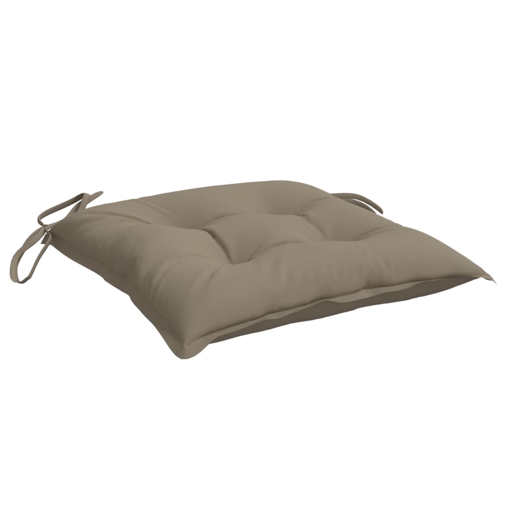 vidaXL Coussins de chaise 2 pcs Taupe 40x40x7 cm Tissu Oxford