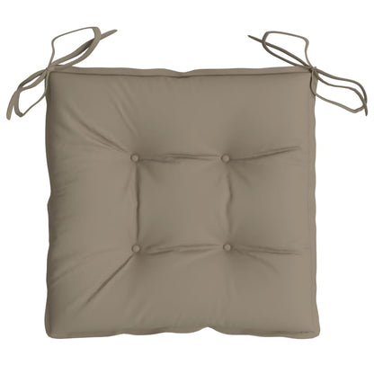vidaXL Coussins de chaise 2 pcs Taupe 40x40x7 cm Tissu Oxford