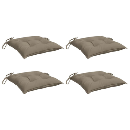 vidaXL Stuhlkissen 4 Stk. Taupe 40x40x7 cm Oxford-Gewebe