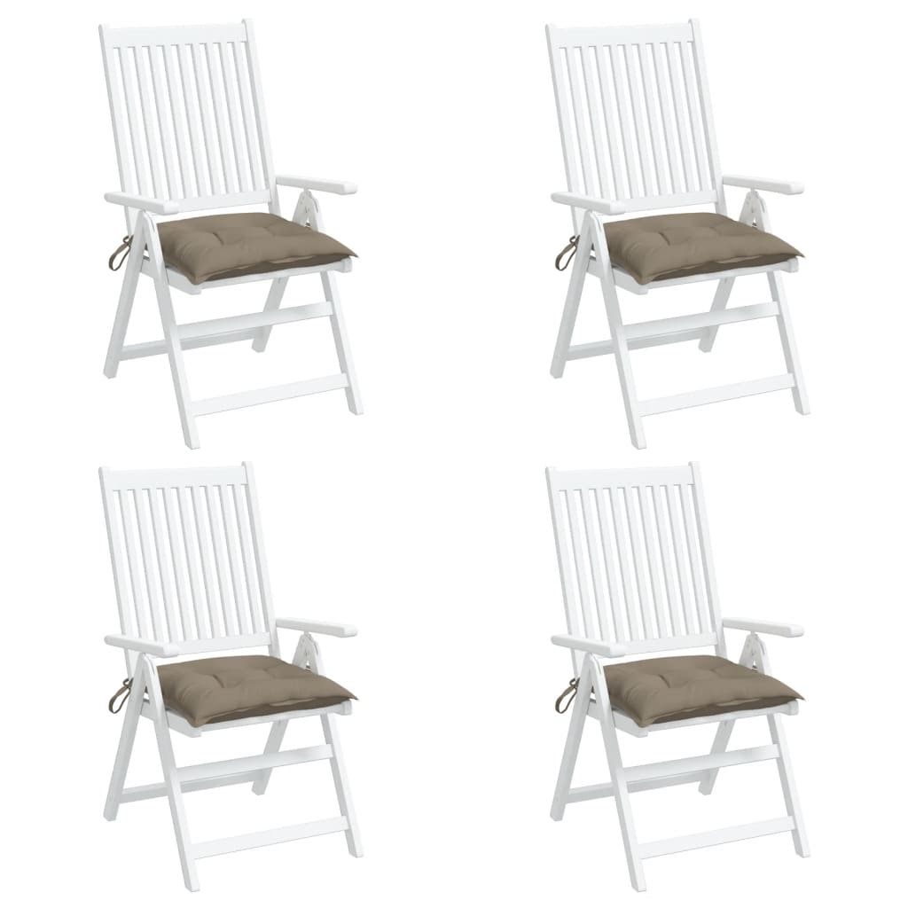 vidaXL Stuhlkissen 4 Stk. Taupe 40x40x7 cm Oxford-Gewebe