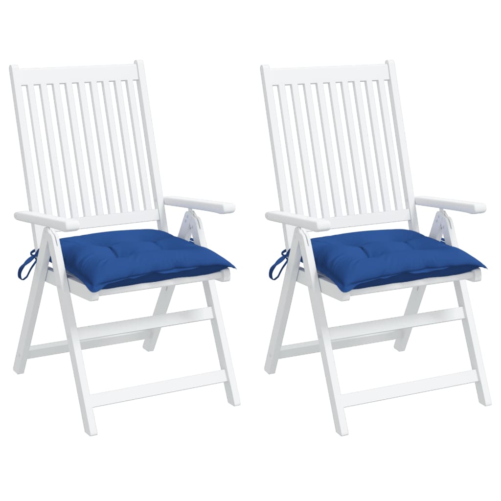 vidaXL Stuhlkissen 2 Stk. Blau 40x40x7 cm Oxford-Gewebe