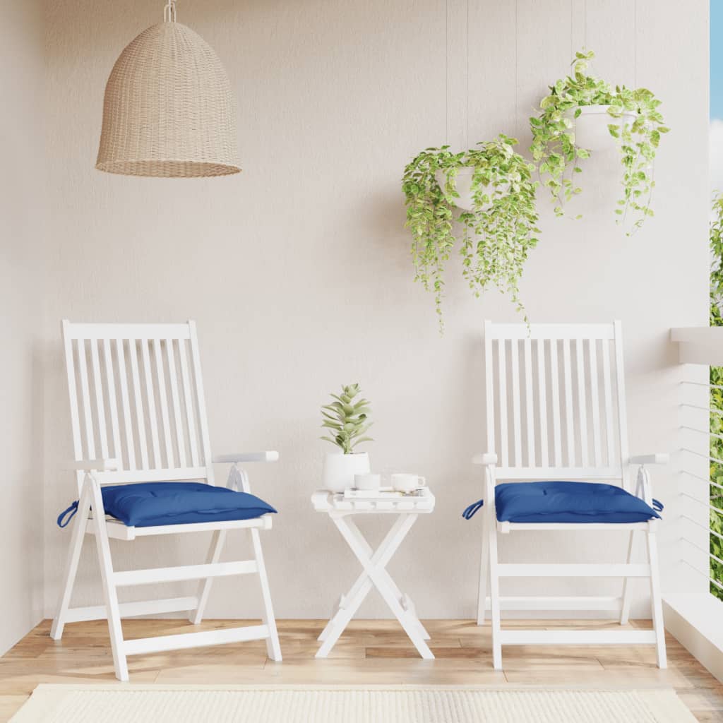vidaXL Stuhlkissen 2 Stk. Blau 40x40x7 cm Oxford-Gewebe