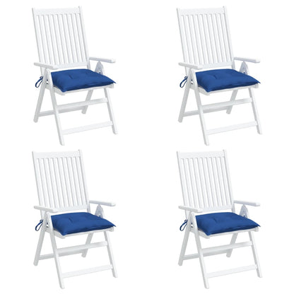 vidaXL Coussins de chaise 4 pcs Bleu 40x40x7 cm Tissu Oxford